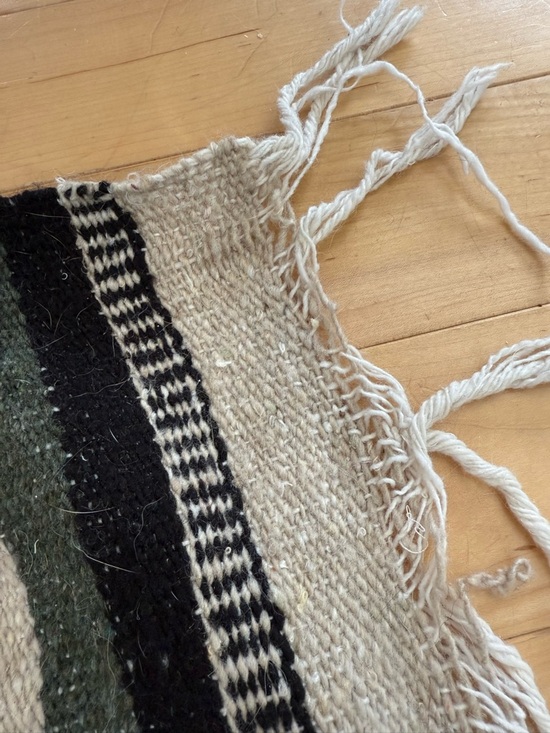 Handwoven Mexican Fish Pattern Throw Rug - Multicolor - Picture 7 of 7